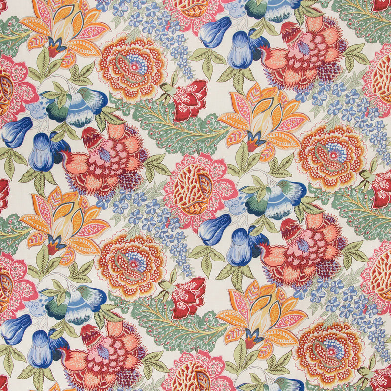 BRUNSCHWIG & FILS - KARABALI PRINT- JEWEL - Fabric by the Yard JEWEL