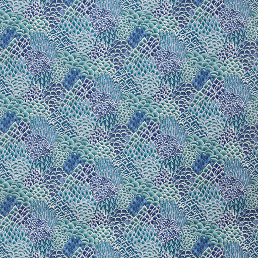 BRUNSCHWIG & FILS - KATIBI PRINT- TURQUOISE - Fabric by the Yard TURQUOISE