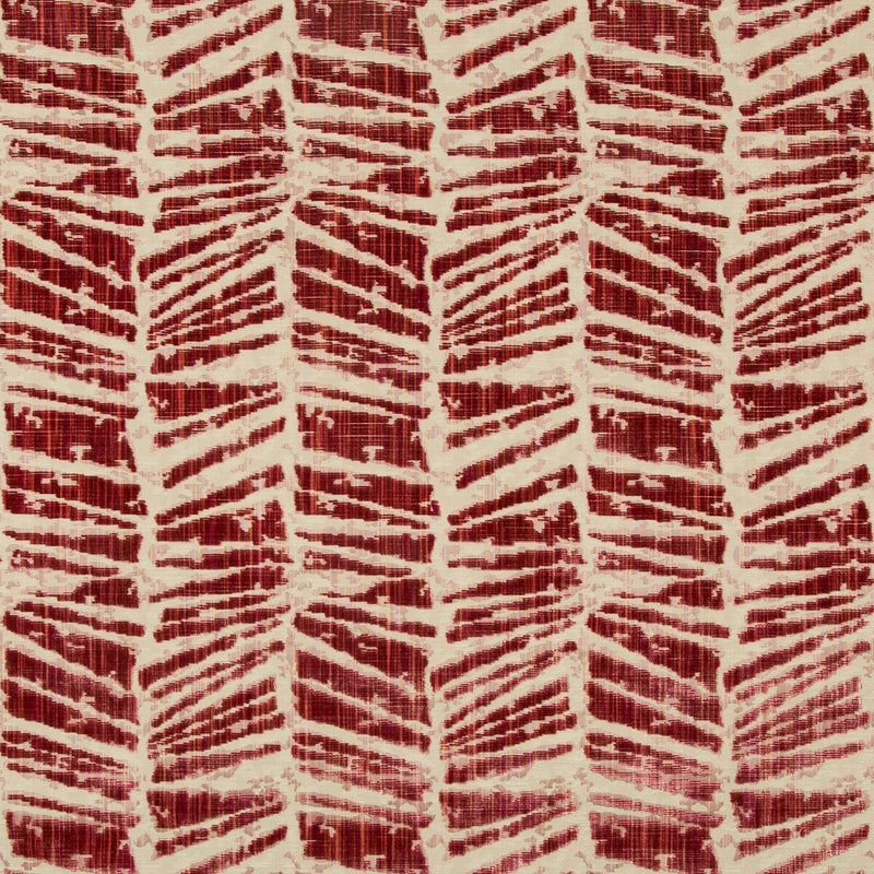 BRUNSCHWIG & FILS - CHAUMONT VELVET- RED - Fabric by the Yard RED