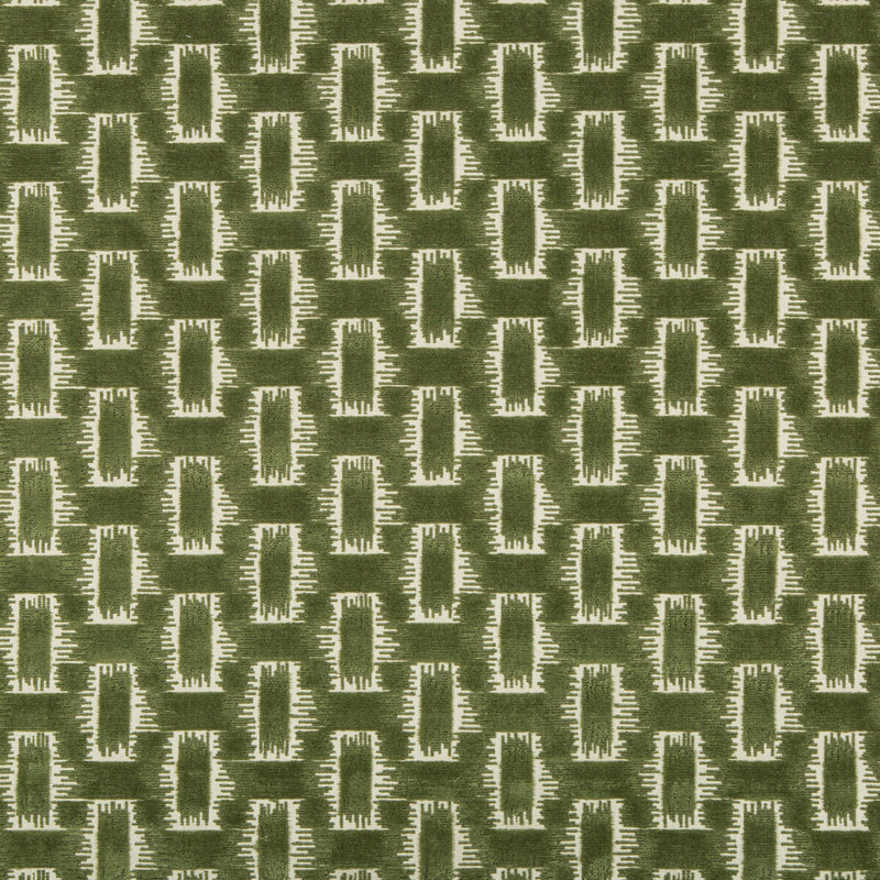 BRUNSCHWIG & FILS - CHAMBORD VELVET- LEAF - Fabric by the Yard LEAF