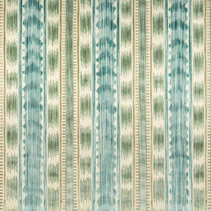 BRUNSCHWIG & FILS - BAYEAUX VELVET- AQUA - Fabric by the Yard AQUA