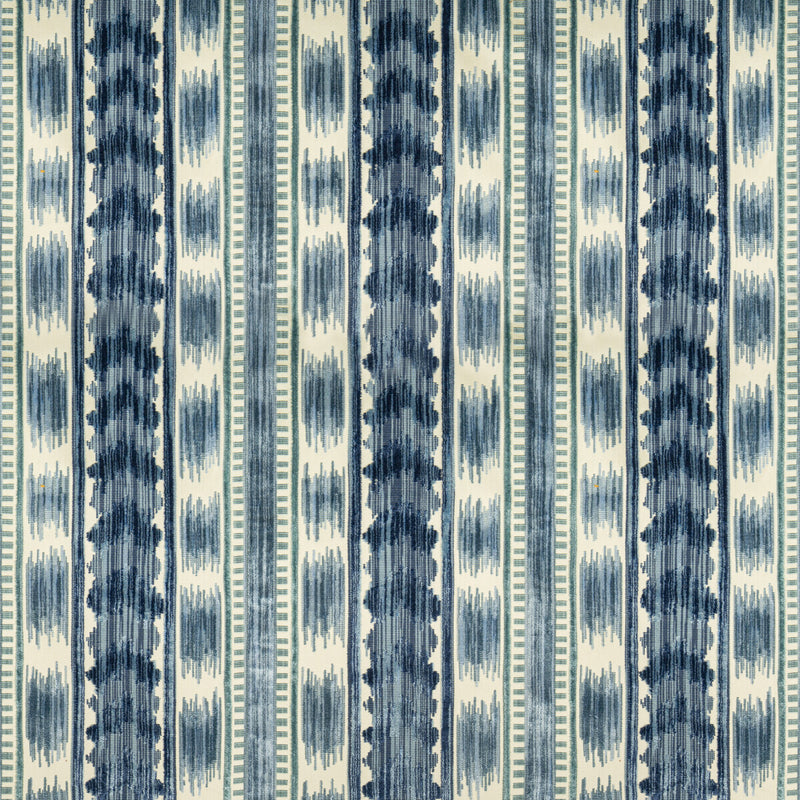 BRUNSCHWIG & FILS - BAYEAUX VELVET- BLUE - Fabric by the Yard BLUE