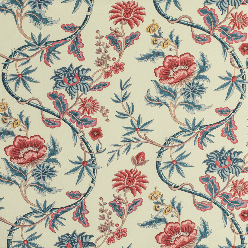 BRUNSCHWIG & FILS - VERONIQUE PRINT- BLUE - Fabric by the Yard BLUE