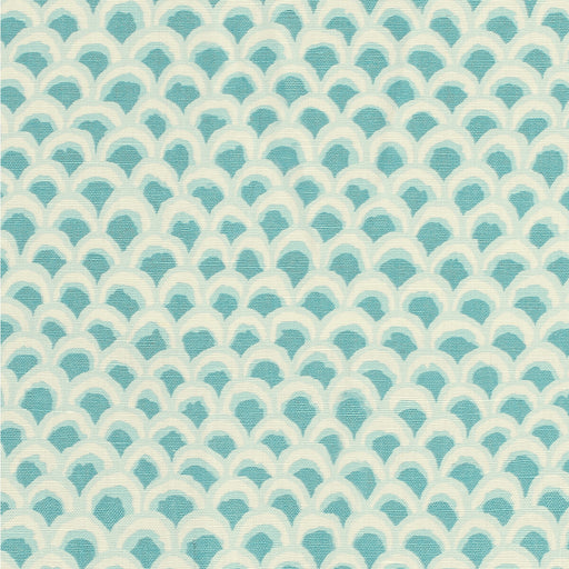 BRUNSCHWIG & FILS - PAVE II PRINT- AQUA - Fabric by the Yard AQUA