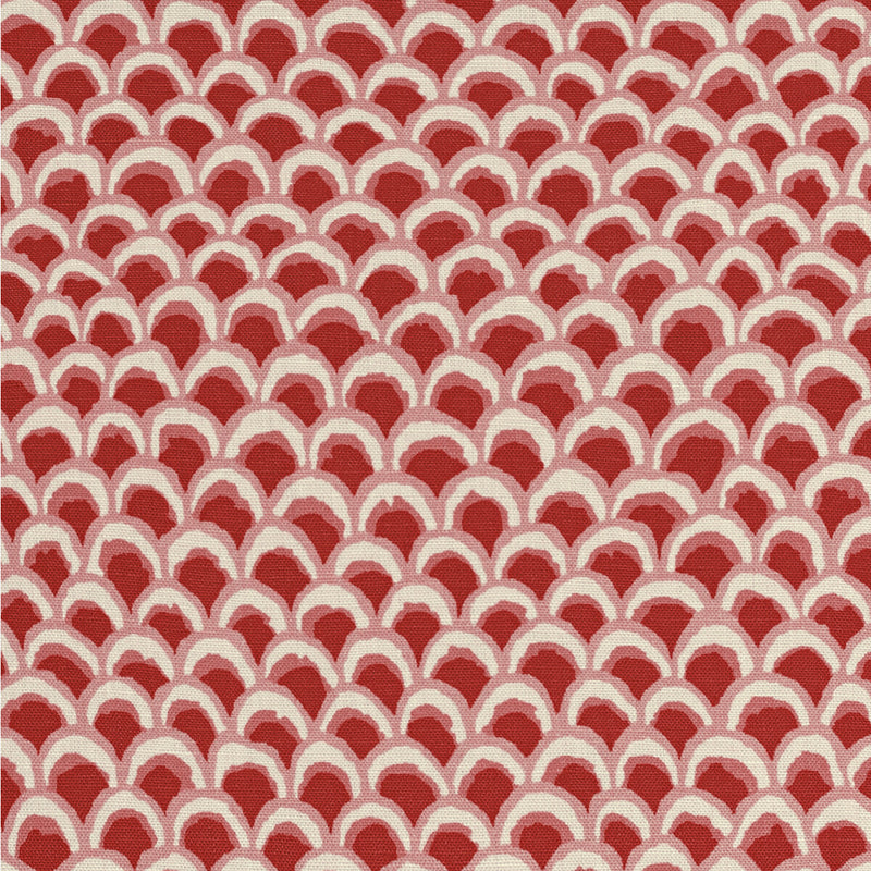 BRUNSCHWIG & FILS - PAVE II PRINT- RED - Fabric by the Yard RED