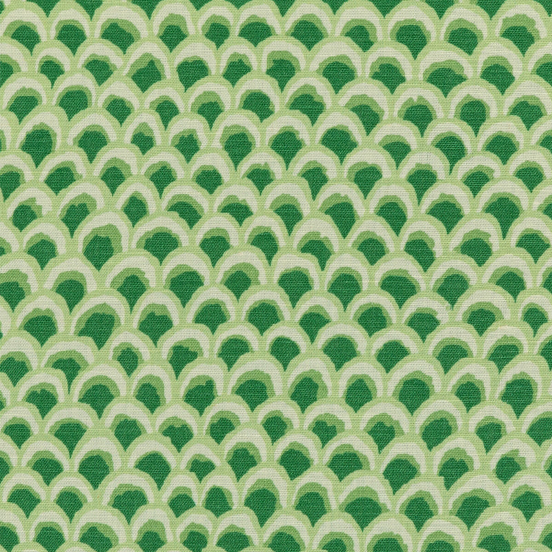 BRUNSCHWIG & FILS - PAVE II PRINT- GREEN - Fabric by the Yard GREEN