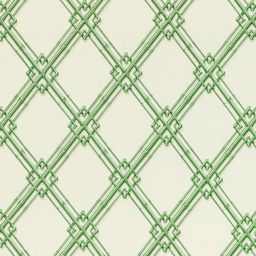 BRUNSCHWIG & FILS - LE BAMBOU PRINT- GREEN - Fabric by the Yard GREEN