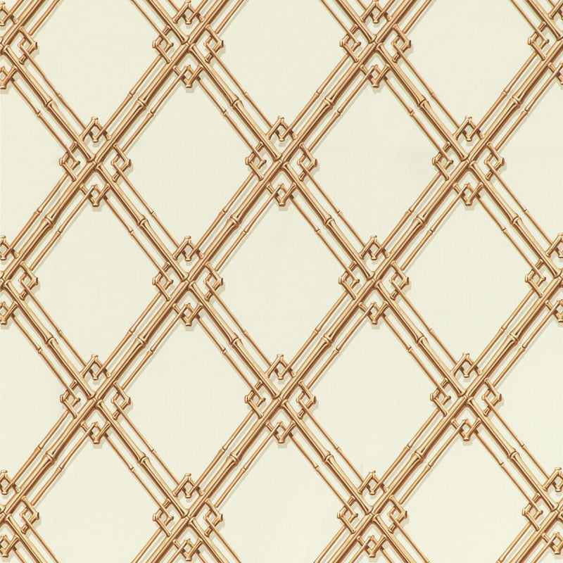 BRUNSCHWIG & FILS - LE BAMBOU PRINT- GOLD - Fabric by the Yard GOLD