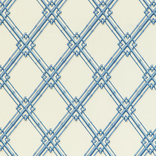 BRUNSCHWIG & FILS - LE BAMBOU PRINT- BLUE - Fabric by the Yard BLUE