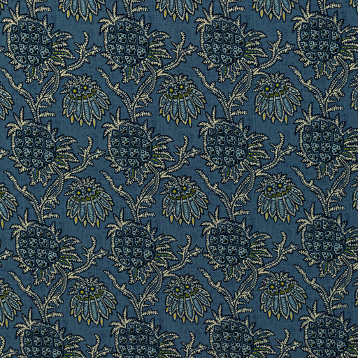 BRUNSCHWIG & FILS - BRASSAC PRINT- INDIGO - Fabric by the Yard INDIGO