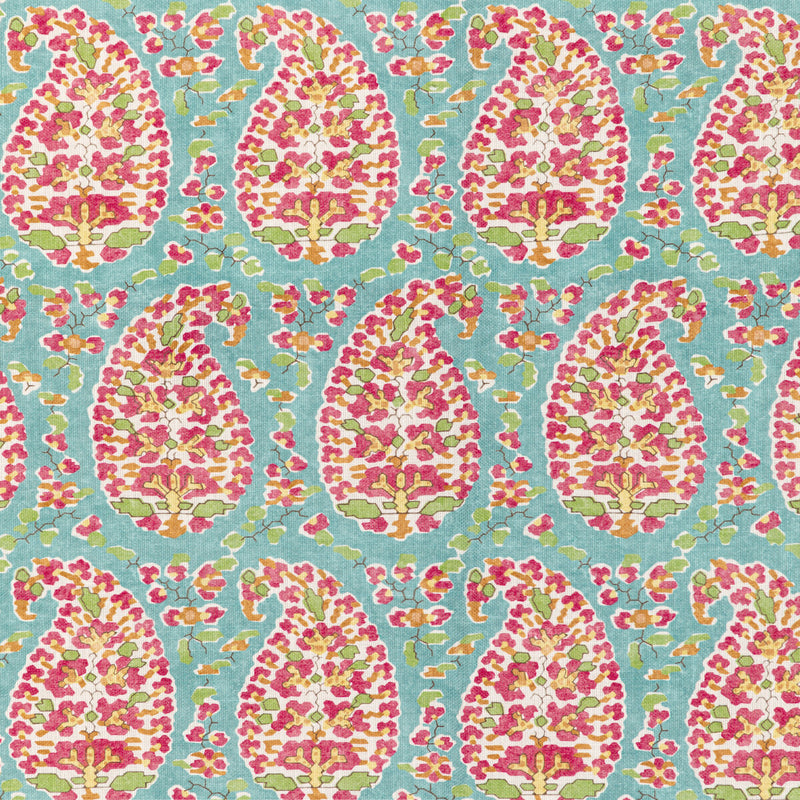 BRUNSCHWIG & FILS - ROUGIER PRINT- AQUA - Fabric by the Yard AQUA