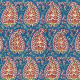 BRUNSCHWIG & FILS - ROUGIER PRINT- BLUE/RED - Fabric by the Yard
