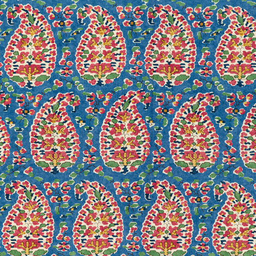 BRUNSCHWIG & FILS - ROUGIER PRINT- BLUE/RED - Fabric by the Yard BLUE/RED