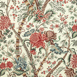 BRUNSCHWIG & FILS - LUBERON PRINT- RED/TEAL - Fabric by the Yard