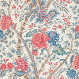 BRUNSCHWIG & FILS - LUBERON PRINT- RED/BLUE - Fabric by the Yard