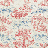 BRUNSCHWIG & FILS - VALENSOLE PRINT- RED/BLUE - Fabric by the Yard