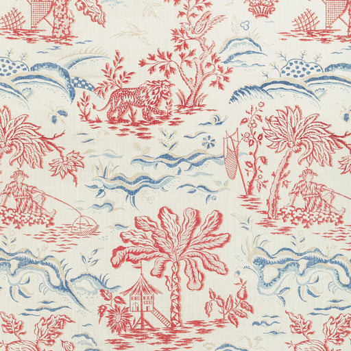 BRUNSCHWIG & FILS - VALENSOLE PRINT- RED/BLUE - Fabric by the Yard RED/BLUE