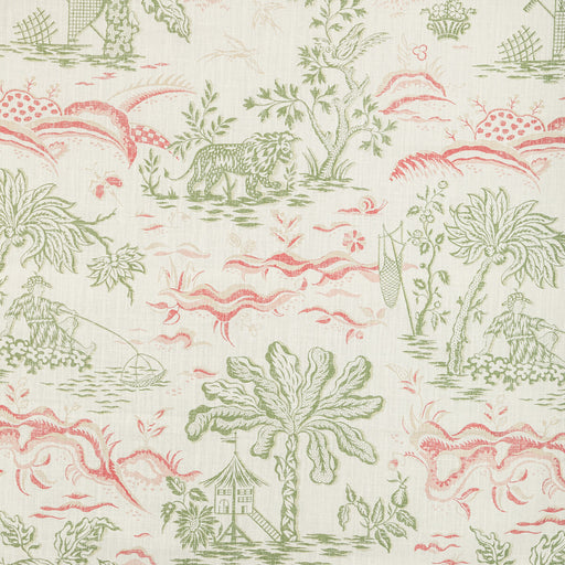 BRUNSCHWIG & FILS - VALENSOLE PRINT- LEAF/ROSE - Fabric by the Yard LEAF/ROSE