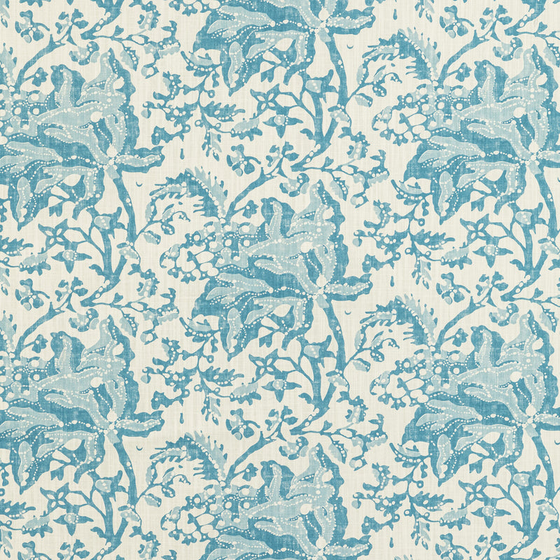 BRUNSCHWIG & FILS - WEYMOUTH PRINT- AQUA - Fabric by the Yard AQUA