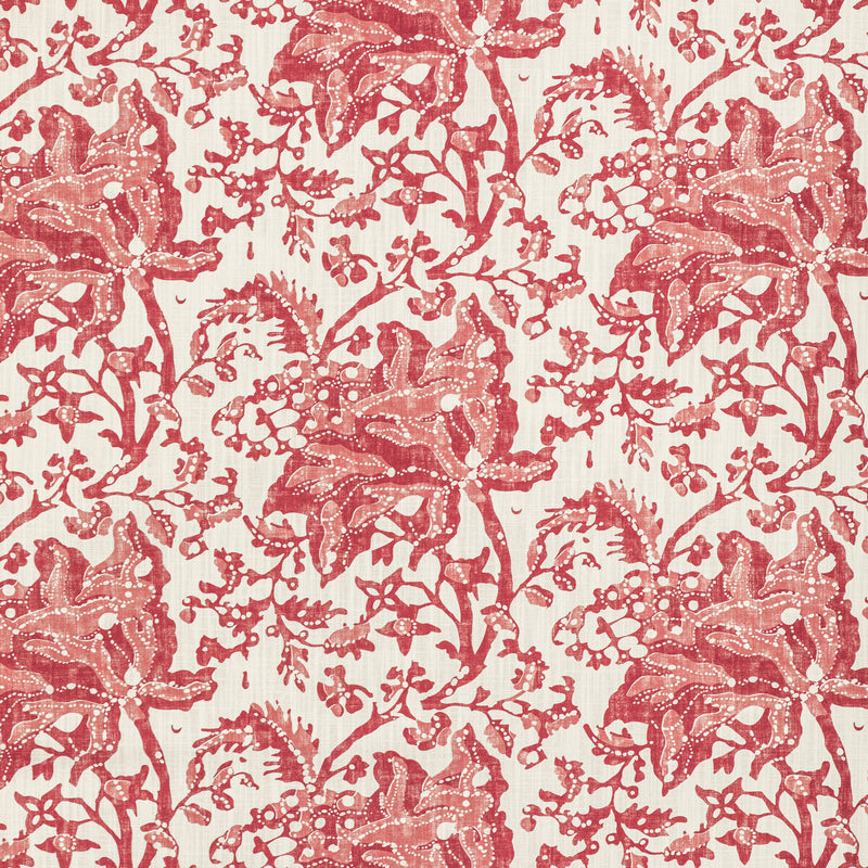 BRUNSCHWIG & FILS - WEYMOUTH PRINT- RED - Fabric by the Yard RED