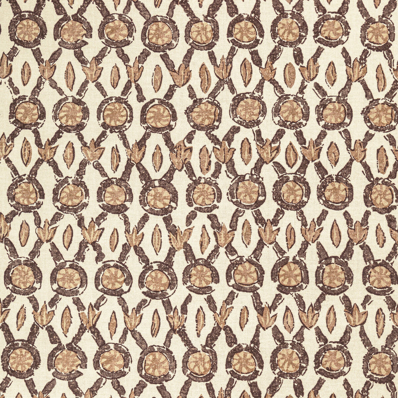 BRUNSCHWIG & FILS - GALON PRINT- MOCHA - Fabric by the Yard MOCHA