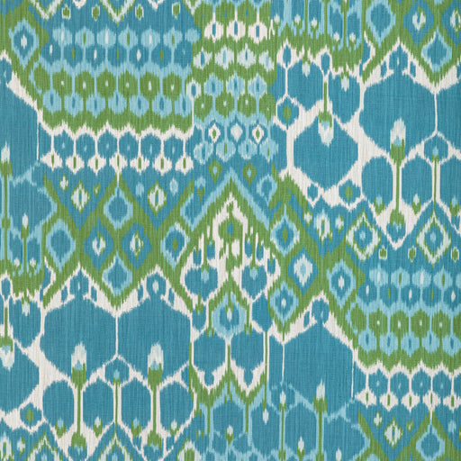 BRUNSCHWIG & FILS - BONNIEUX PRINT- AQUA/LEAF - Fabric by the Yard AQUA/LEAF