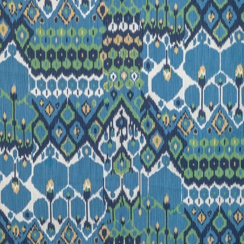 BRUNSCHWIG & FILS - BONNIEUX PRINT- BLUE/LEAF - Fabric by the Yard BLUE/LEAF