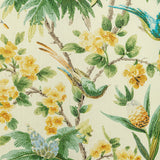 BRUNSCHWIG & FILS - GASTAUD PRINT- GOLD/LEAF - Fabric by the Yard