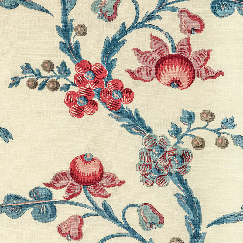 BRUNSCHWIG & FILS - LE BRUN PRINT- RASPBERRY - Fabric by the Yard RASPBERRY