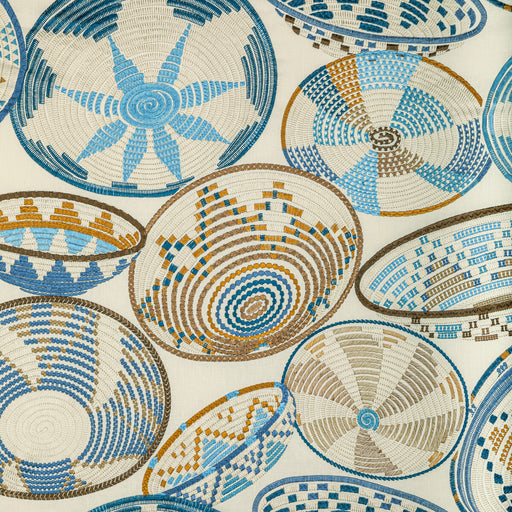BRUNSCHWIG & FILS - BENDI EMB- BLUE - Fabric by the Yard BLUE