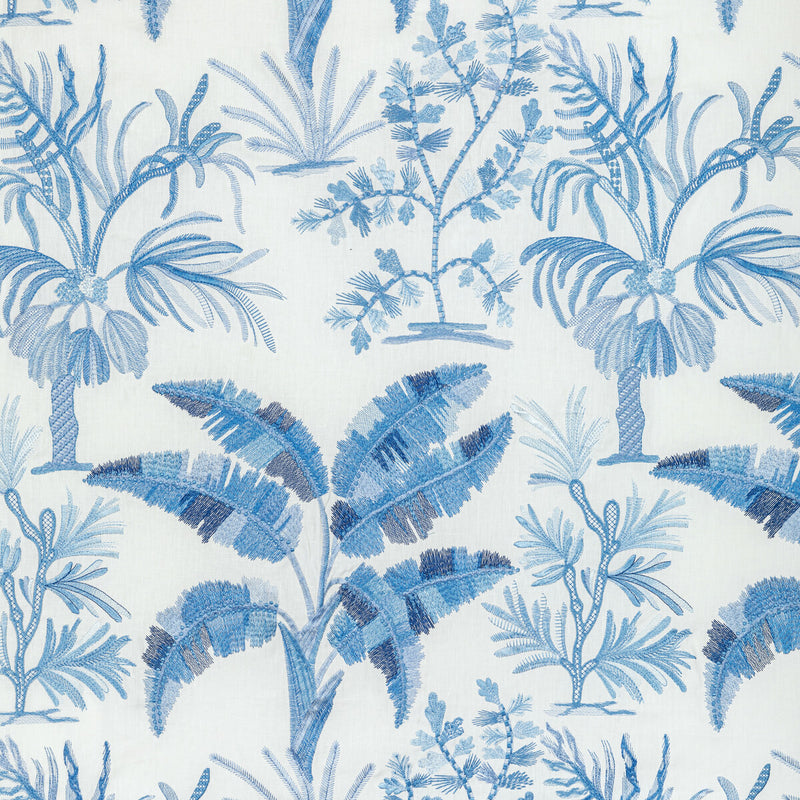 BRUNSCHWIG & FILS - MARTIL EMB- BLUE - Fabric by the Yard BLUE