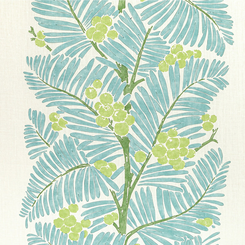 BRUNSCHWIG & FILS - PALMAR PRINT- LAKE - Fabric by the Yard LAKE