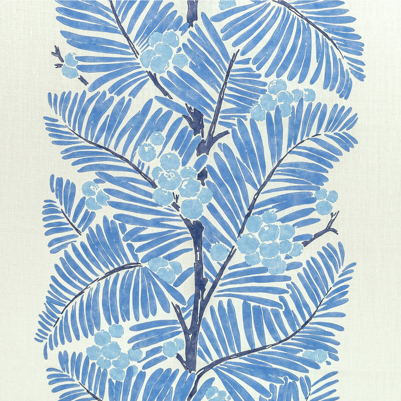 BRUNSCHWIG & FILS - PALMAR PRINT- BLUE - Fabric by the Yard BLUE