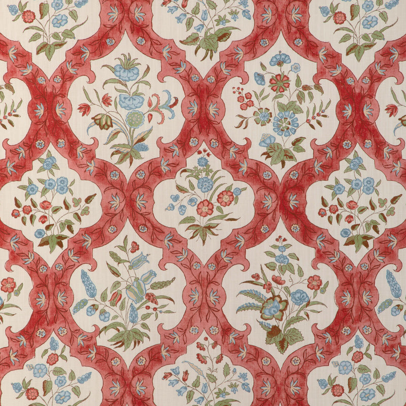 BRUNSCHWIG & FILS - VENTOUX PRINT- RED/BLUE - Fabric by the Yard RED/BLUE