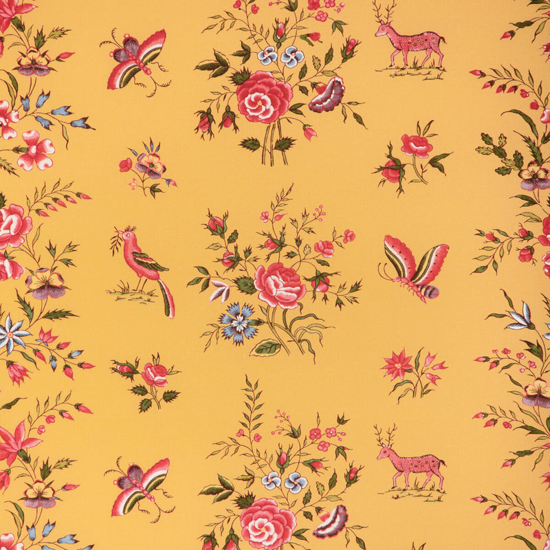 BRUNSCHWIG & FILS - AUREL PRINT- GOLD/RED - Fabric by the Yard GOLD/RED