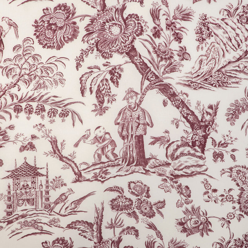 BRUNSCHWIG & FILS - MARCEL PRINT- AUBERGINE - Fabric by the Yard AUBERGINE
