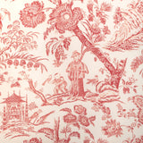 BRUNSCHWIG & FILS - MARCEL PRINT- RED - Fabric by the Yard