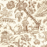 BRUNSCHWIG & FILS - MARCEL PRINT- BROWN - Fabric by the Yard
