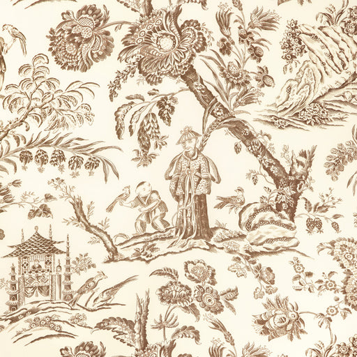 BRUNSCHWIG & FILS - MARCEL PRINT- BROWN - Fabric by the Yard BROWN