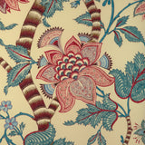 BRUNSCHWIG & FILS - CADENET PRINT- BEIGE/TEAL - Fabric by the Yard