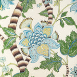 BRUNSCHWIG & FILS - CADENET PRINT- AQUA/LEAF - Fabric by the Yard