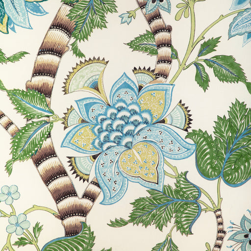 BRUNSCHWIG & FILS - CADENET PRINT- AQUA/LEAF - Fabric by the Yard AQUA/LEAF