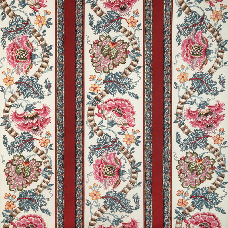 BRUNSCHWIG & FILS - LAURIS PRINT- RED/BLUE - Fabric by the Yard RED/BLUE