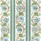 BRUNSCHWIG & FILS - LAURIS PRINT- AQUA/LEAF - Fabric by the Yard