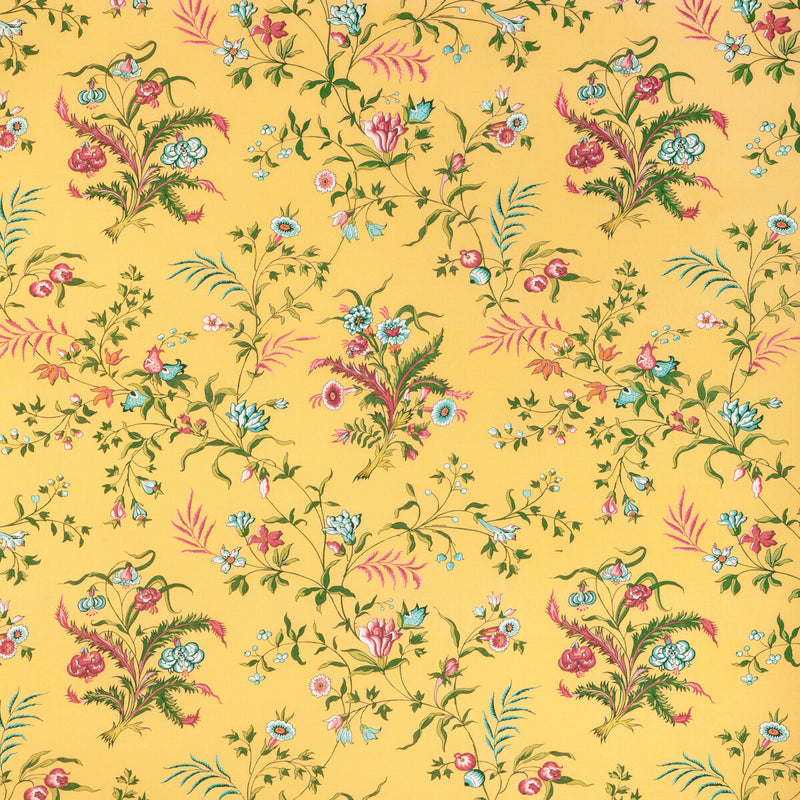 BRUNSCHWIG & FILS - CHANCAY PRINT- SUN/LEAF - Fabric by the Yard SUN/LEAF