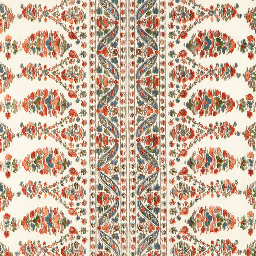 BRUNSCHWIG & FILS - VISAN PRINT- SKY/CORAL - Fabric by the Yard SKY/CORAL