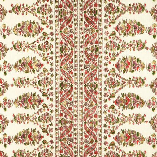 BRUNSCHWIG & FILS - VISAN PRINT- ROSE/LEAF - Fabric by the Yard ROSE/LEAF