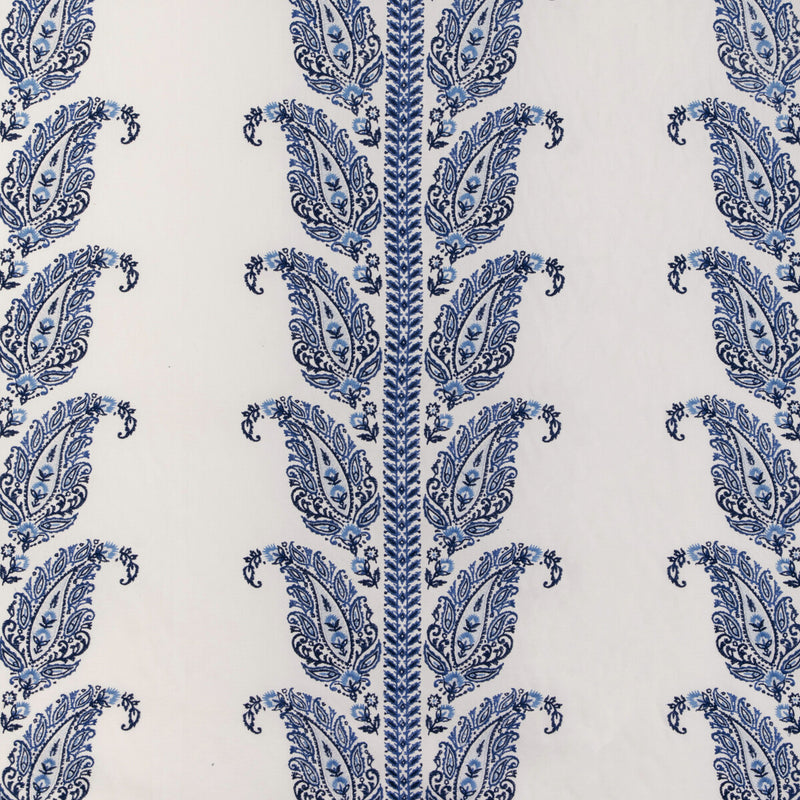 BRUNSCHWIG & FILS - YARA PAISLEY EMB- BLUE - Fabric by the Yard BLUE