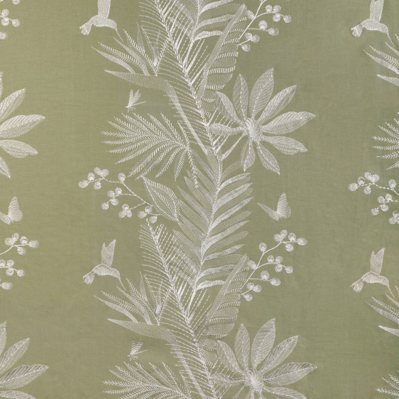 BRUNSCHWIG & FILS - MANDA EMB- LEAF - Fabric by the Yard LEAF