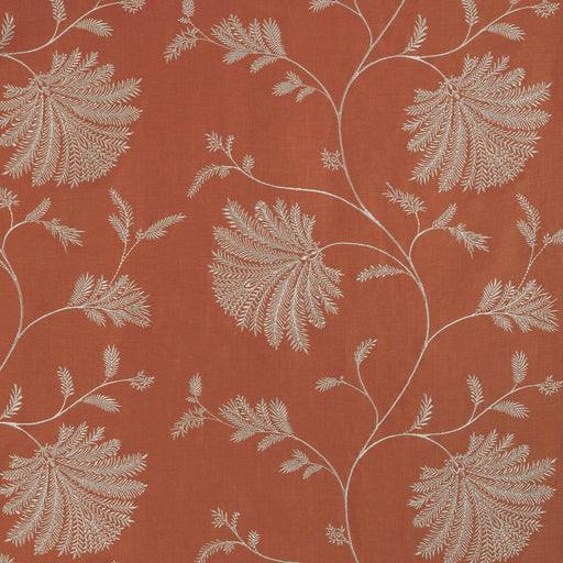 BRUNSCHWIG & FILS - MAELLE EMB- TERRACOTTA - Fabric by the Yard TERRACOTTA